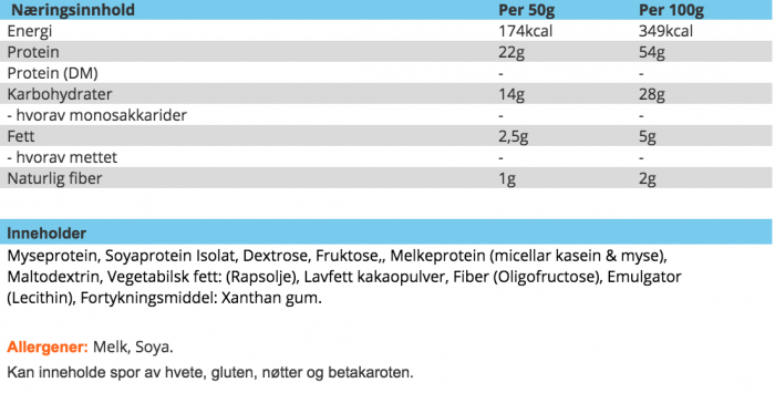 Myo Fitnessprotein sjokolade