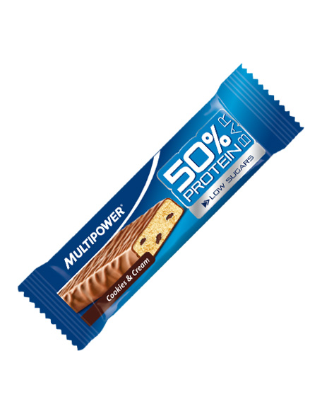 Multipower 50% Protein Bar Cookies and Cream 50g