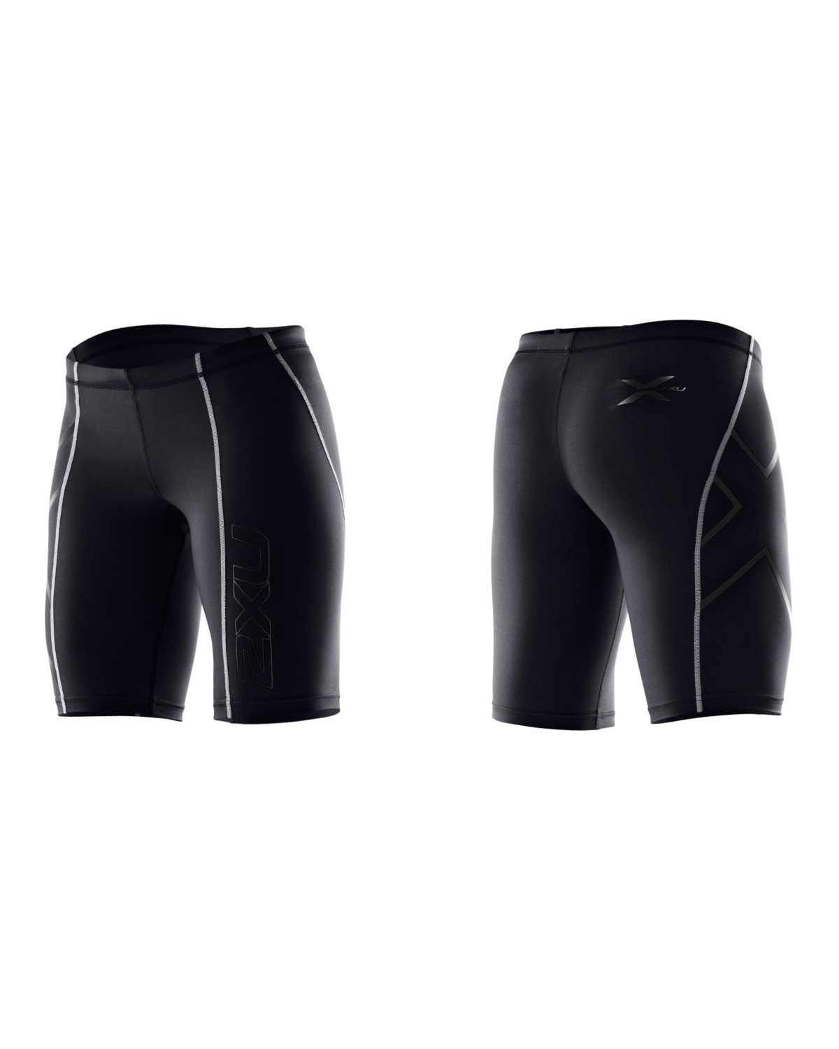 2XU Compression Shorts Womens Black/Black Nero logo - XS