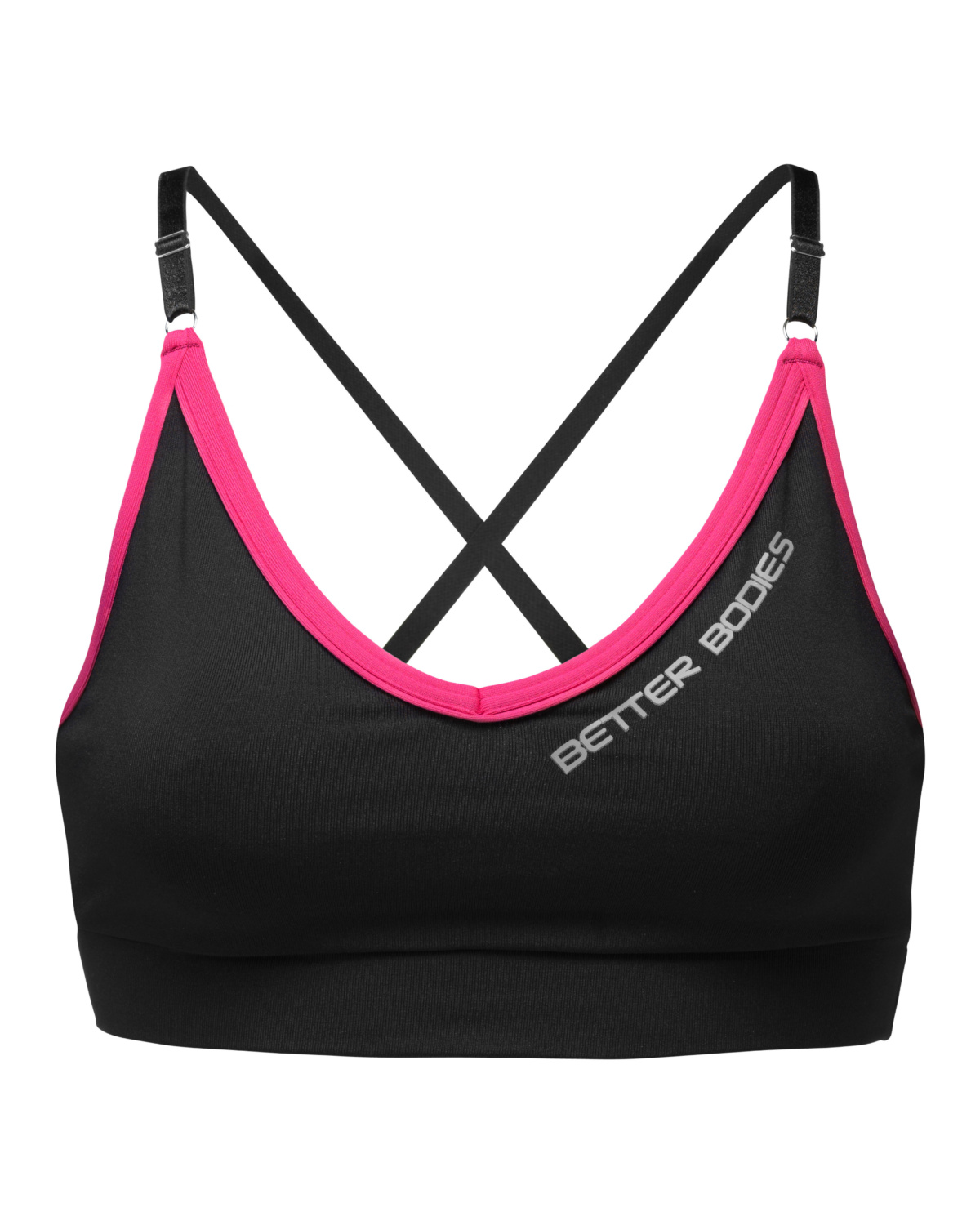 Better Bodies Womens Cherry H. Short Top Black/pink - L