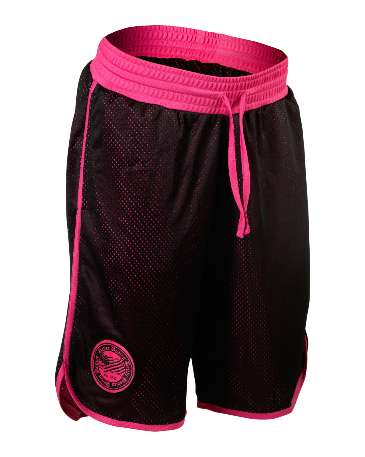 Better Bodies Womens mesh shorts Black/pink - M