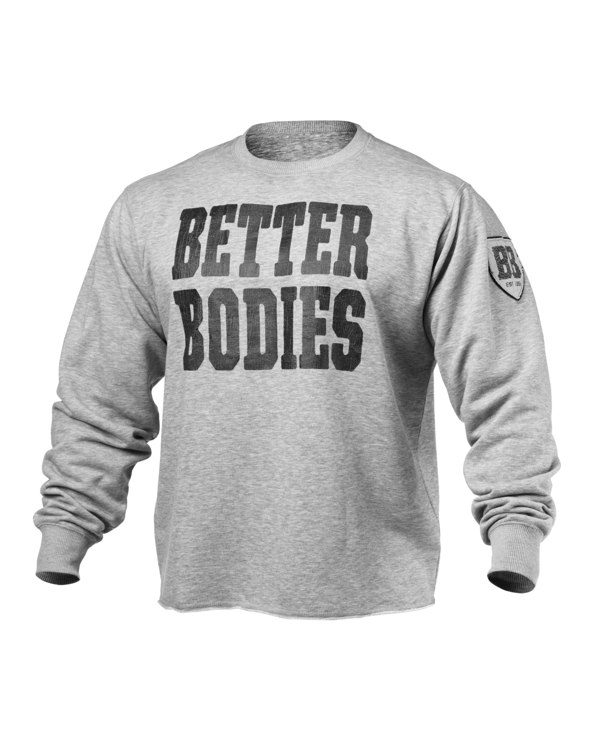 Better Bodies Mens Big print sweatshirt Greymelange - M