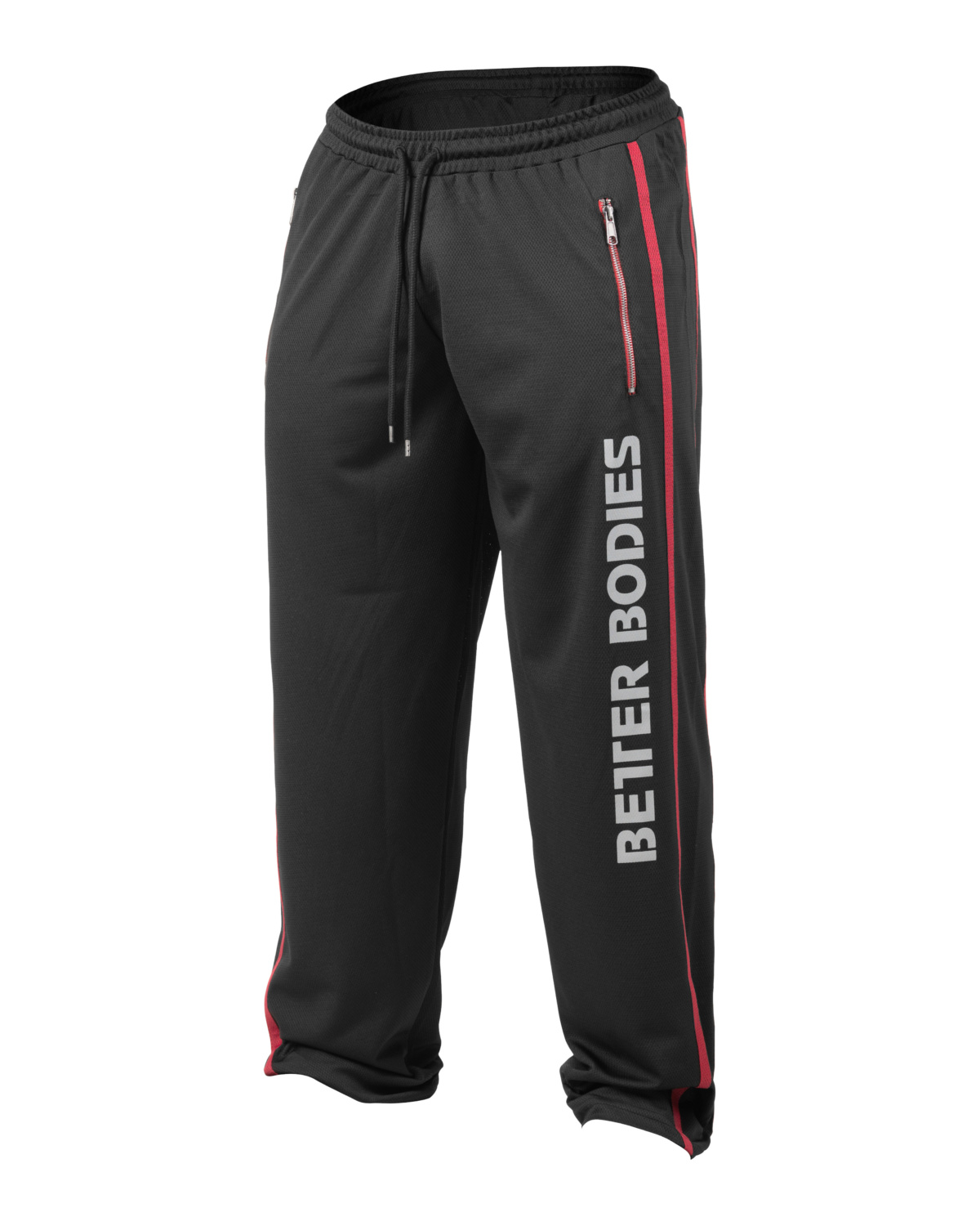 Better Bodies Mens Classic mesh pant Black/red - XL