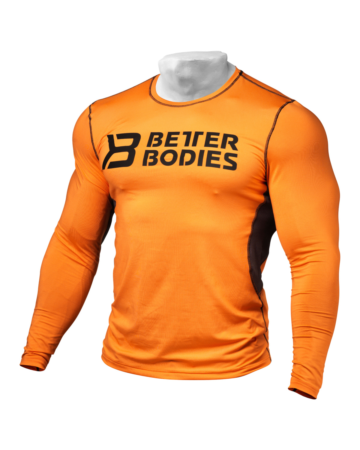 Better Bodies Mens Tight Function L/S Orange/grey - L