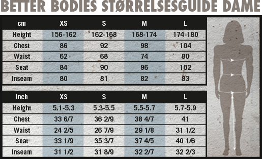 Better Bodies Womens size guide_01