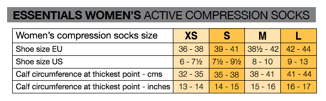 womens-active-compression-socks-size-chart