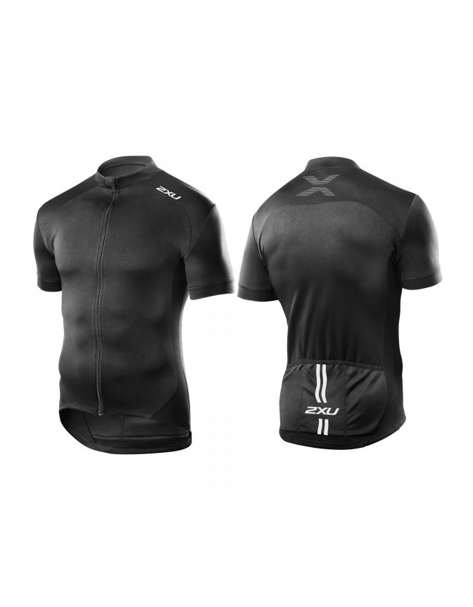 2XU Active Cycle Jersey Mens Black/Black - XL - cool