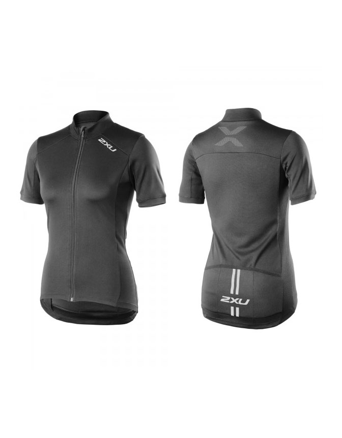 2XU Active Cycle Jersey Womens Black/Black - XS