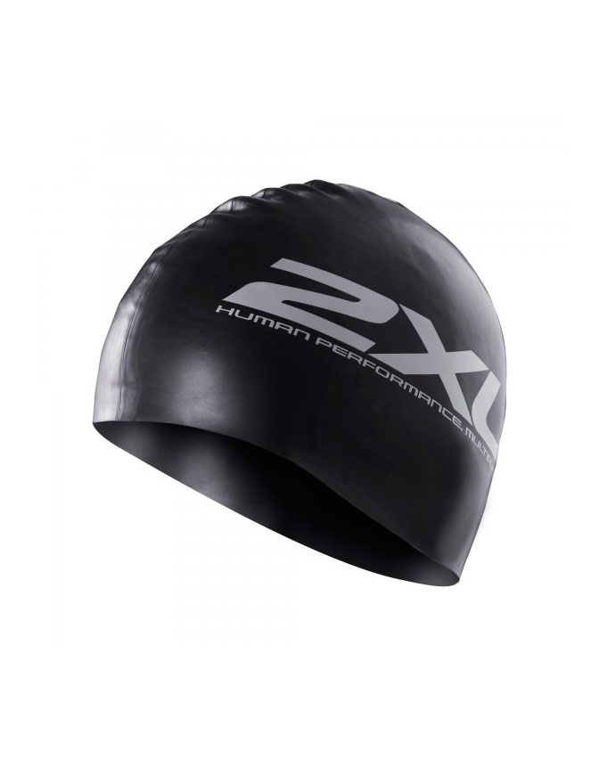 2XU Silicone Swim Cap Black/Black