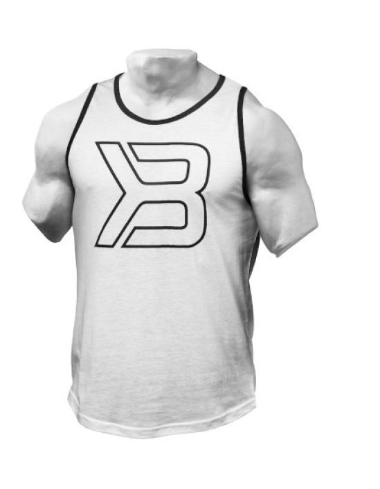 Better Bodies Mens Jersey Tank White - L