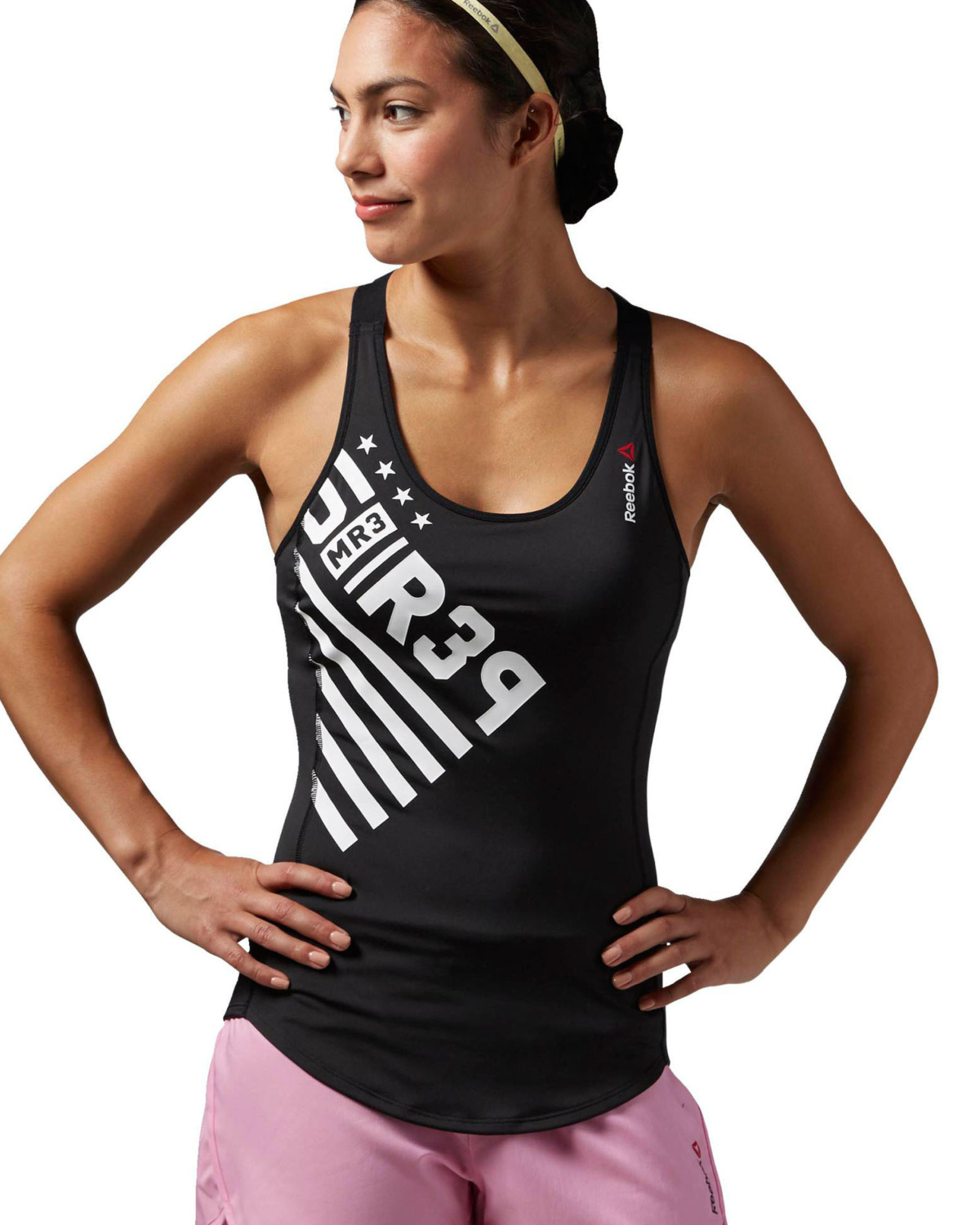 Reebok Womens One Series Speedwick Fitted Bra Tank Black - L