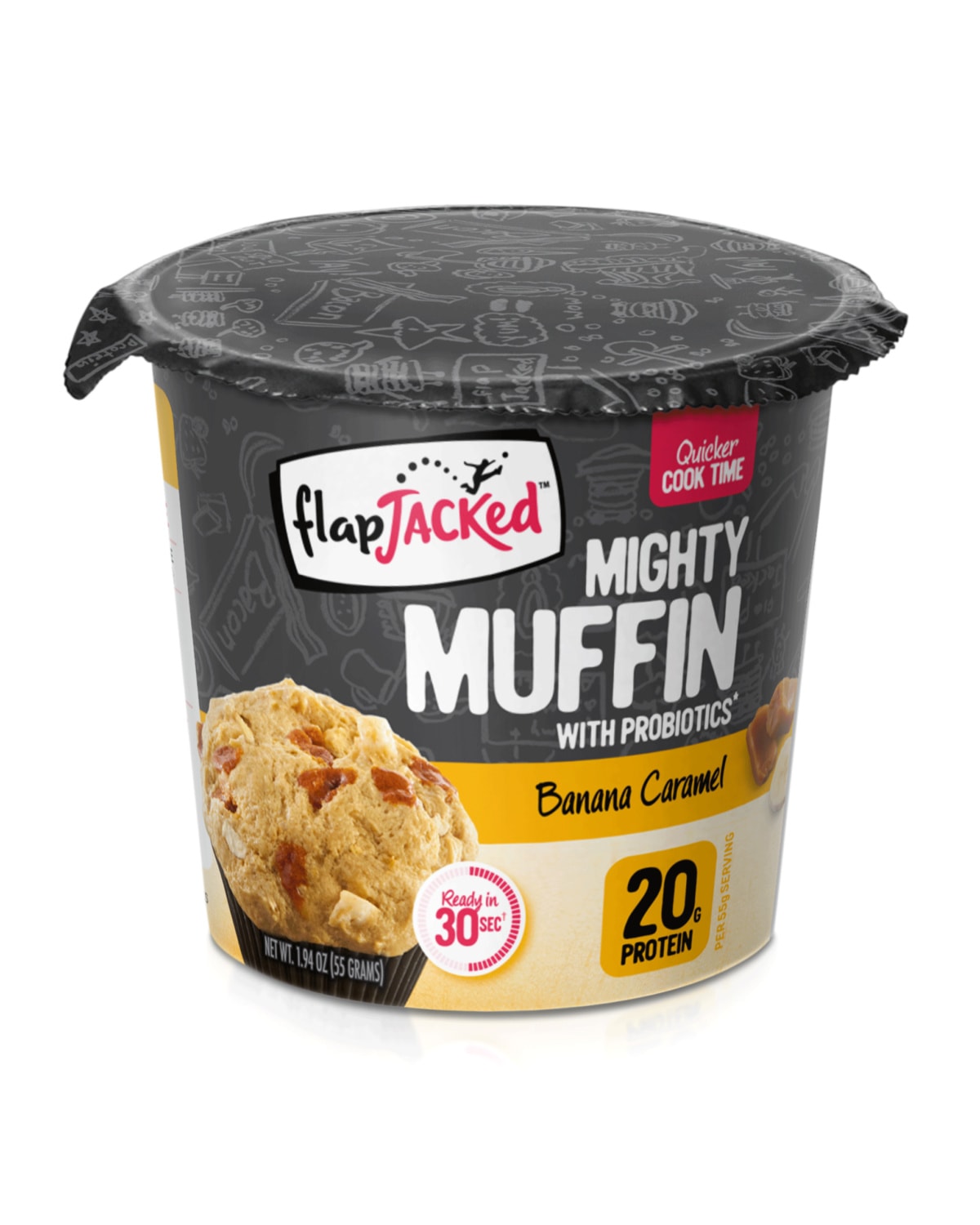 Mighty Muffin Banana Caramel 55g - whey protein powder