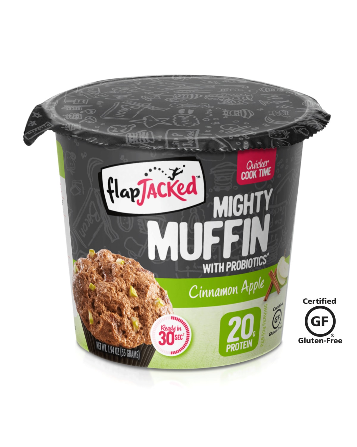 Mighty Muffin Eple & Kanel 55g