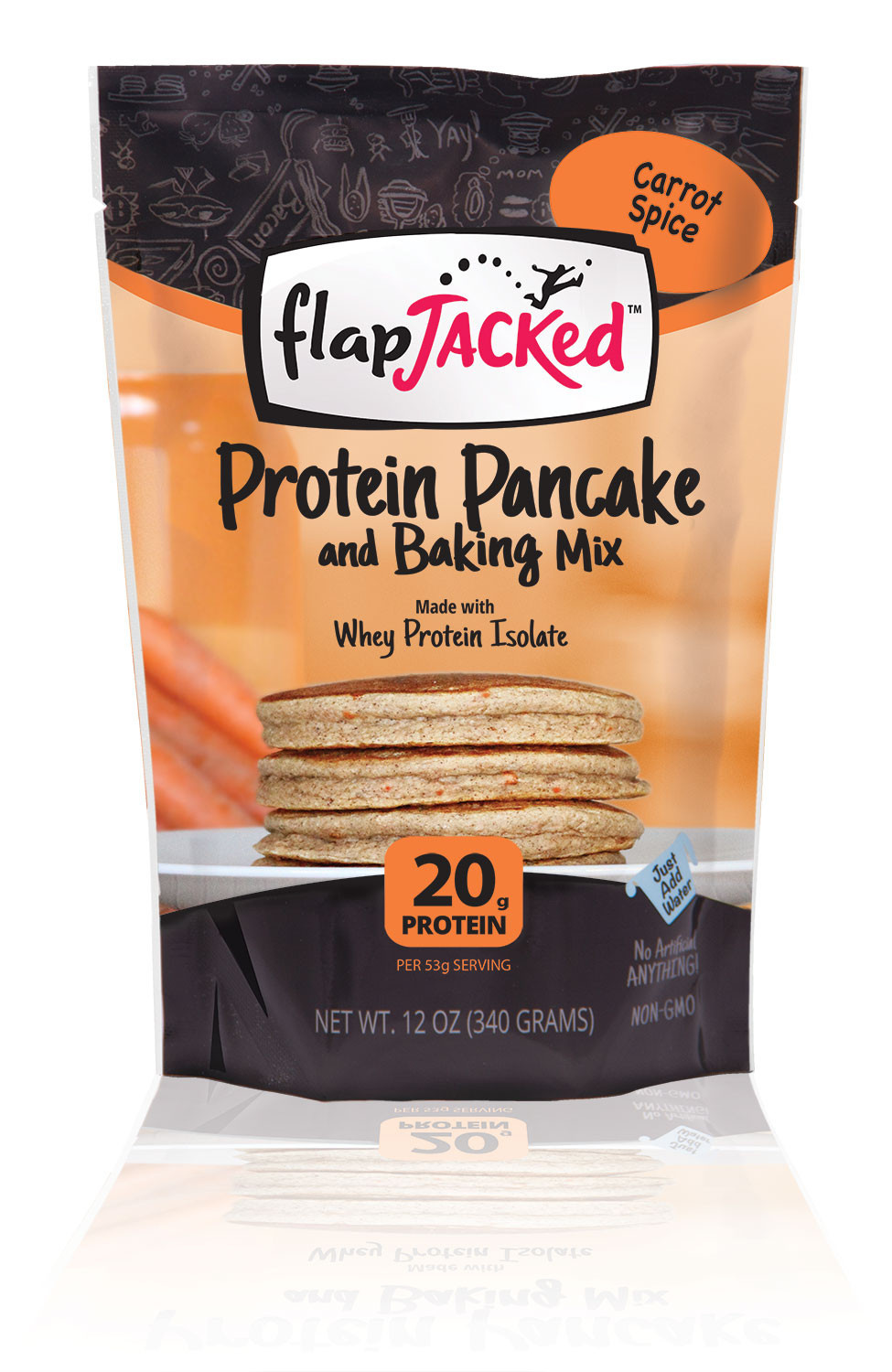 Flapjacked Pannekakemix Carrot Spice 340g - whey protein powder