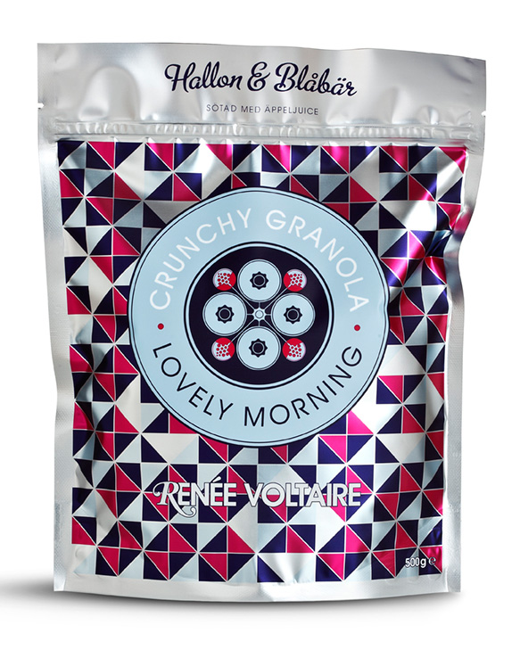 Renée Voltaire Crunchy Granola Bringebær & Blåbær 500g - gram protein