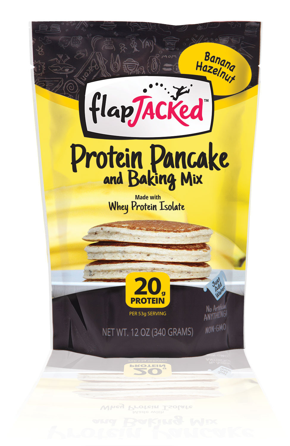 Flapjacked Pannekakemix Banan & Hasselnøtt 340g