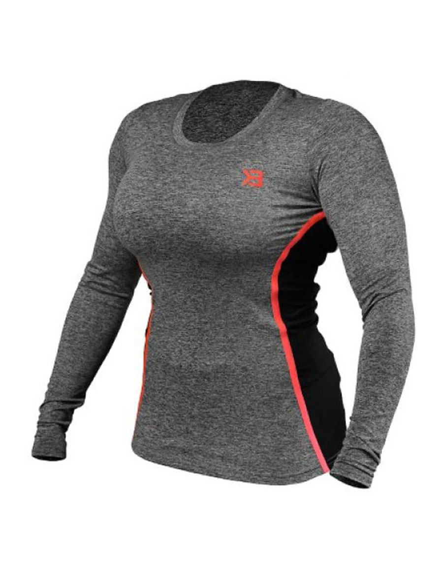 Better Bodies Womens Performance Shape Longsleeve - Antracite Melange - S