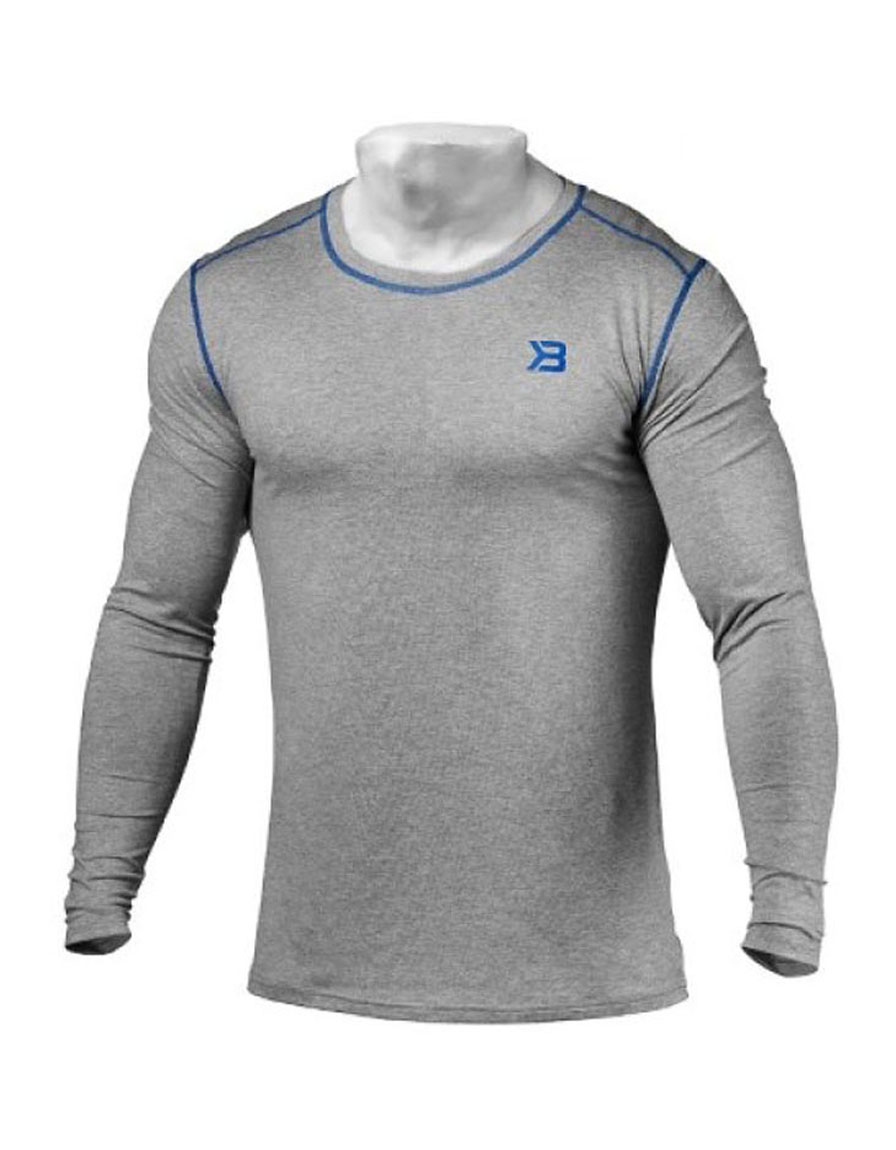 Better Bodies Mens Performance Long Sleeve - Greymelange - XXL