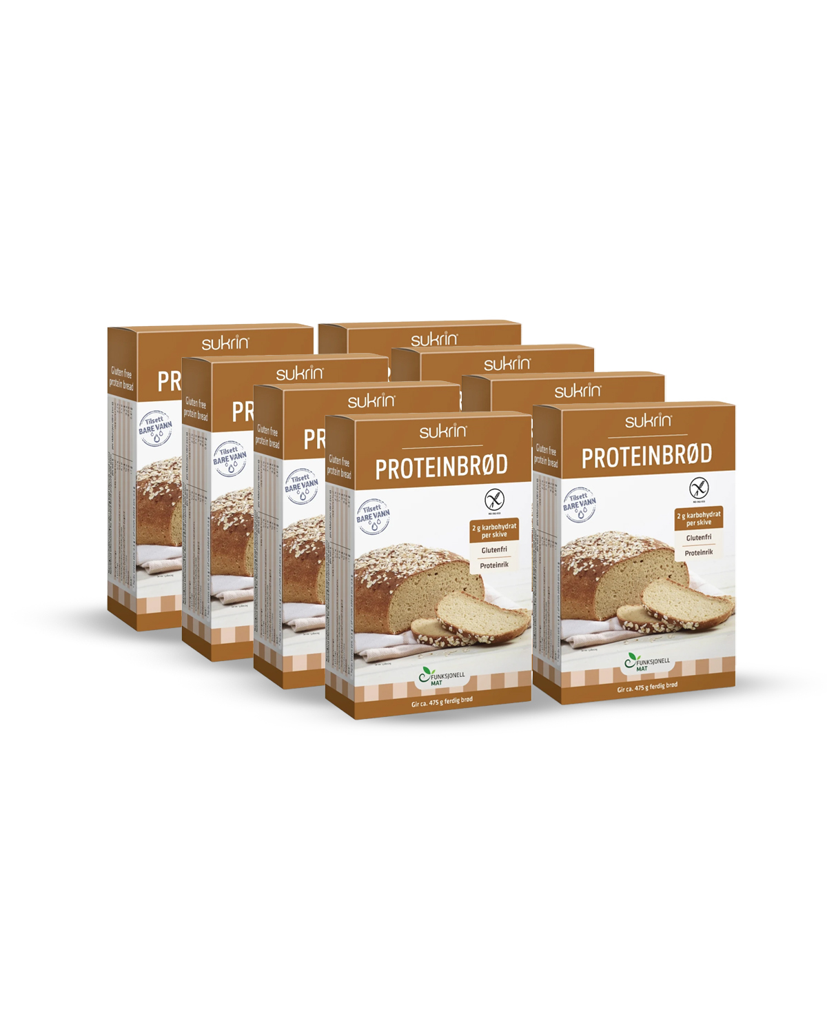 Funksjonell Mat Sunnere Proteinbrød 8x224g