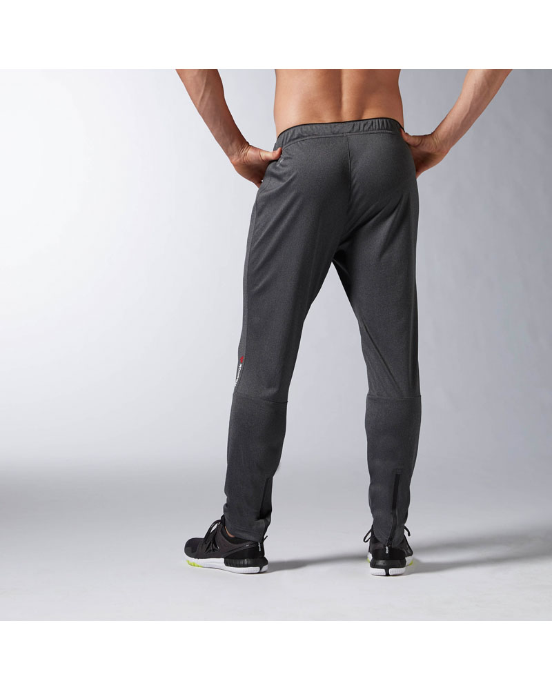 Reebok Mens ONE Series Knit Trackster Pant Grey Tights.no