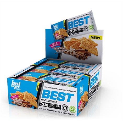 BPI Best Protein Bars Cinnamon Crunch 12x62g - nutrition