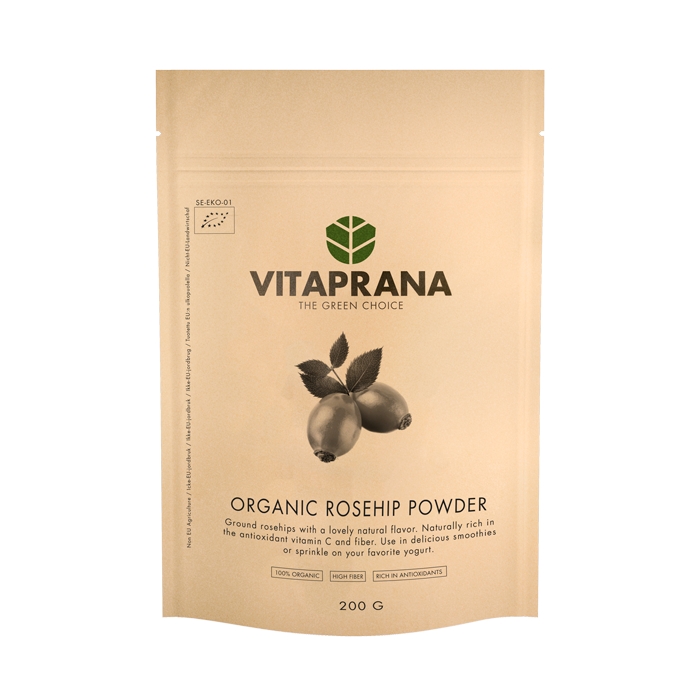 Vitaprana Økologisk Rosehip Powder 200g - protein pulver