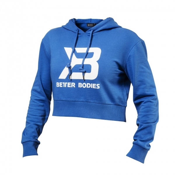 Better Bodies Women Cropped Hoodie Bright Blue Tights.no