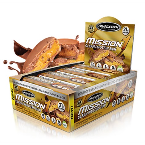 Mission1 Clean Bars Chocolate Peanut Butter 12x60g - protein for