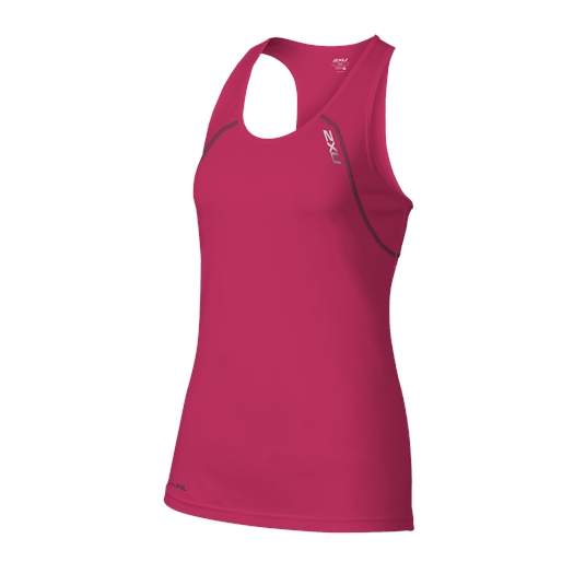 2XU Tech Vent Tank Dame Rosa - M - til