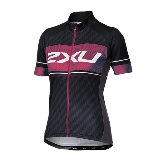 2XU Perform Pro Cycle Jersey Dame Sort/Rød - XS - til