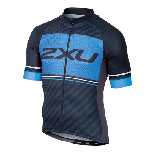 2XU Perform Pro Cycle Jersey Herre Sort/Blå - XL - til