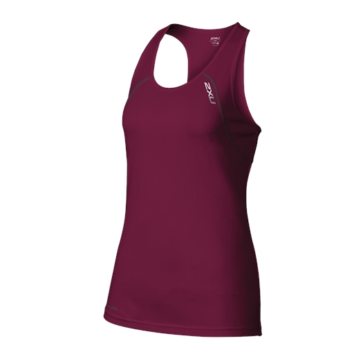 2XU Tech Vent Tank Dame Rød - S - til