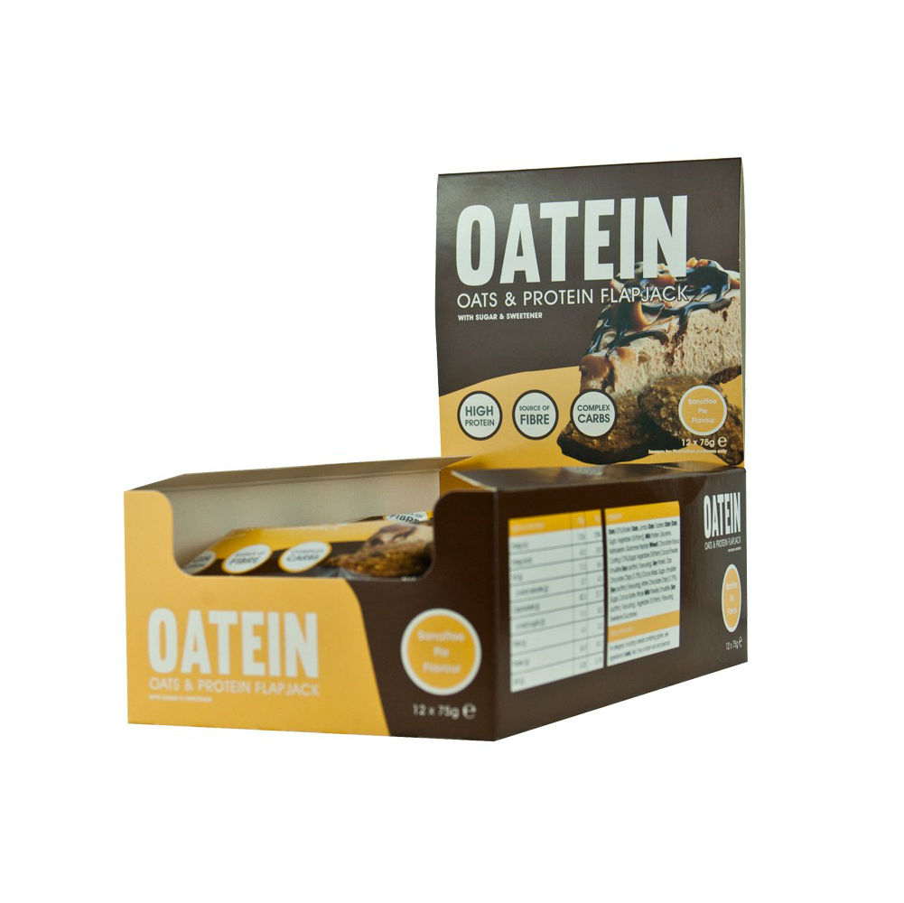 Oatein Flatpjacked Banana & Toffee 75g - protein bar