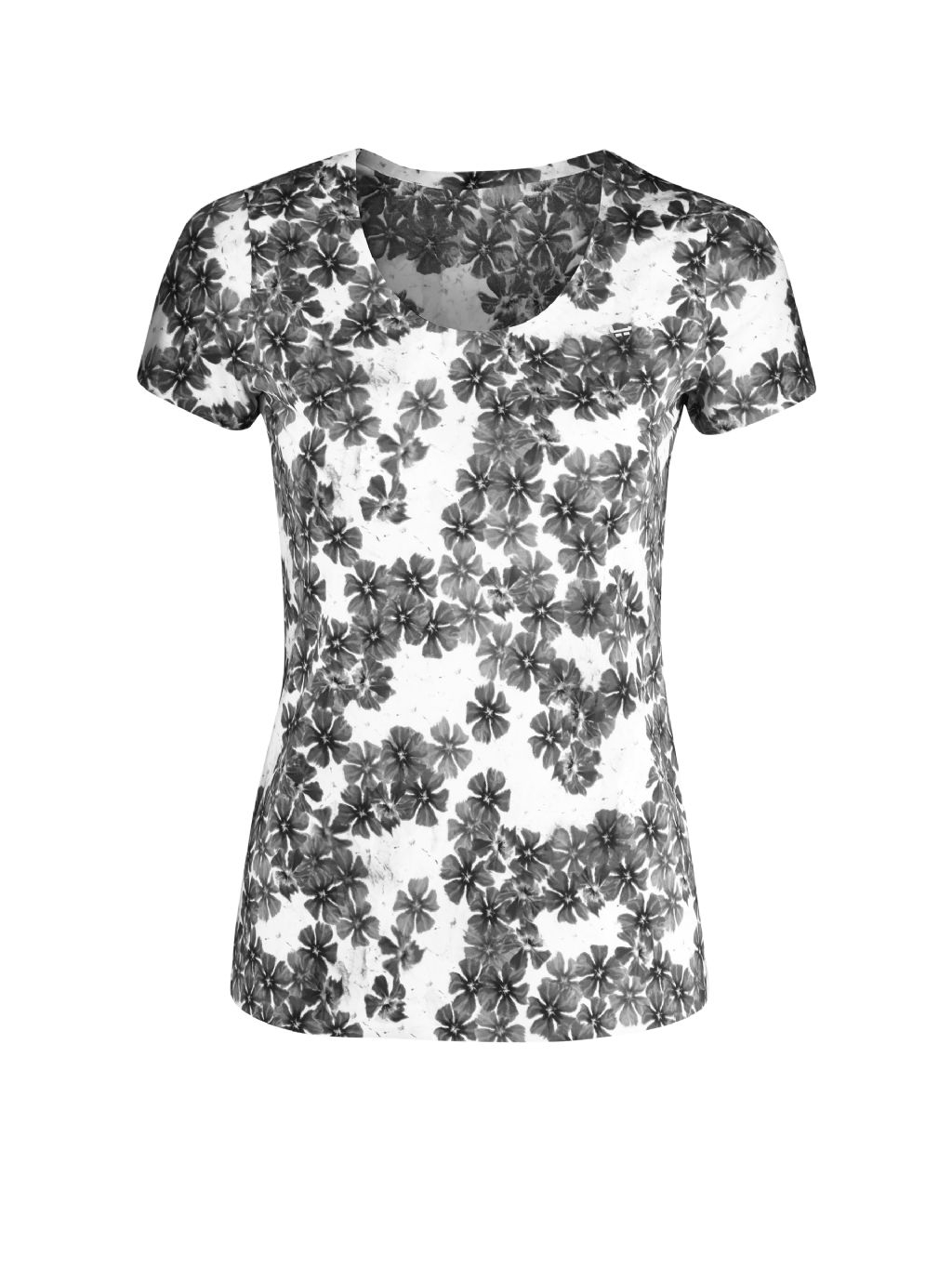 Röhnisch Katia Tee - Ice Bloom Black - S - under trening