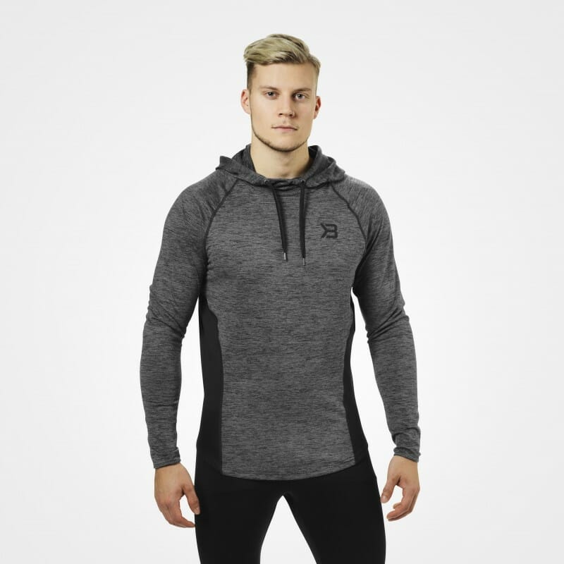 Better Bodies Mens Performance Mid Hood - Graphite Melange - L - xxl