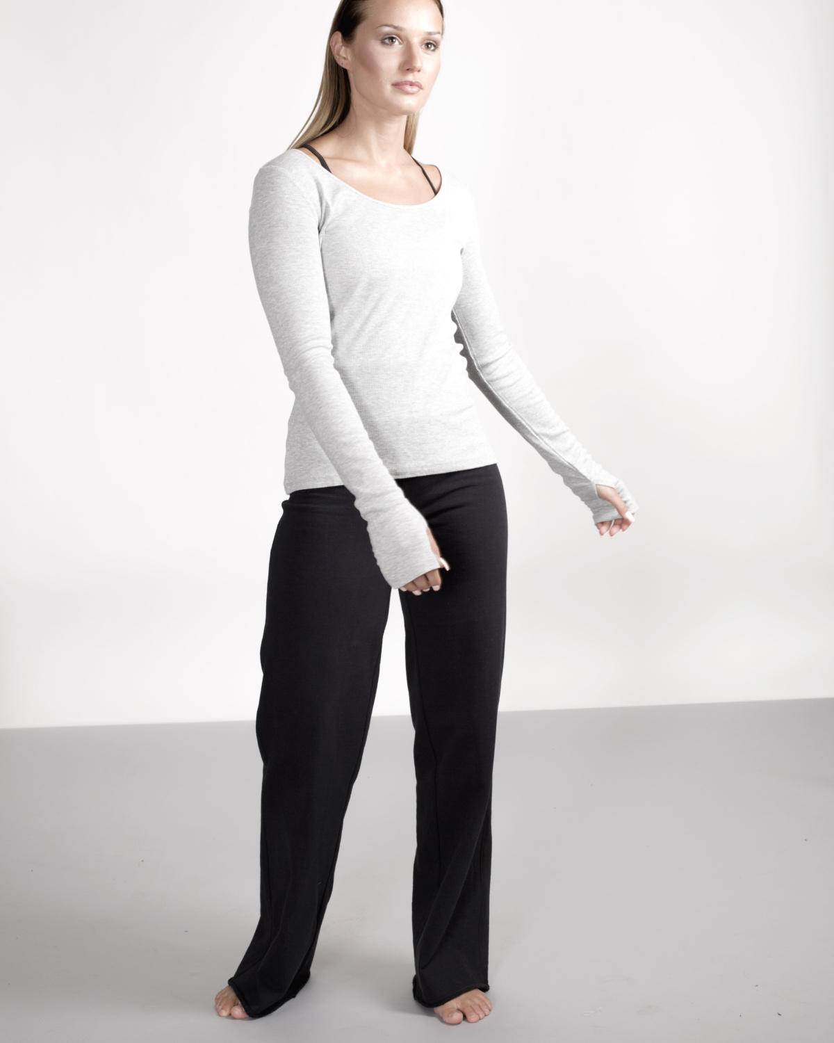 Drop of Mindfulness Angelina Top - Grey Melange - M - trening