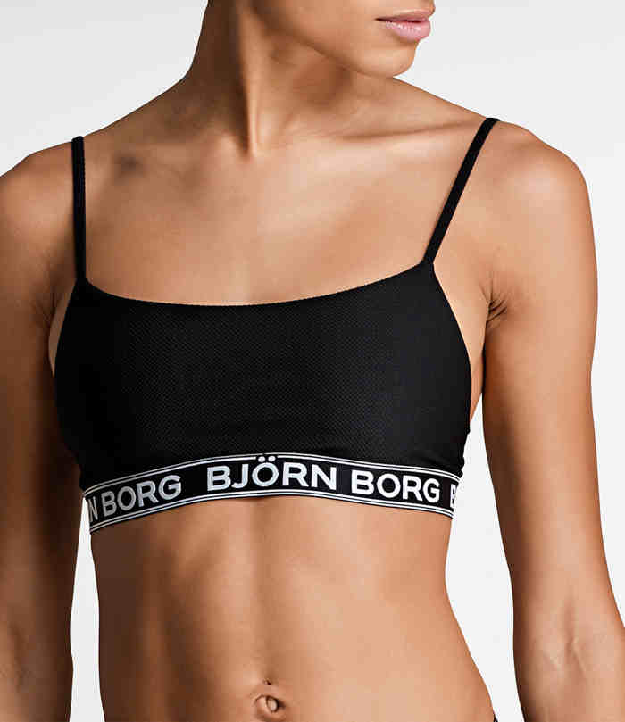 Telemacos Aanbod regio Björn Borg - Bikini Top Sport Iconic, Black - Tights.no