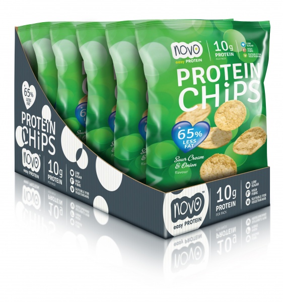 Novo Proteinchips Sour Cream & Onion 6x30g - pulver