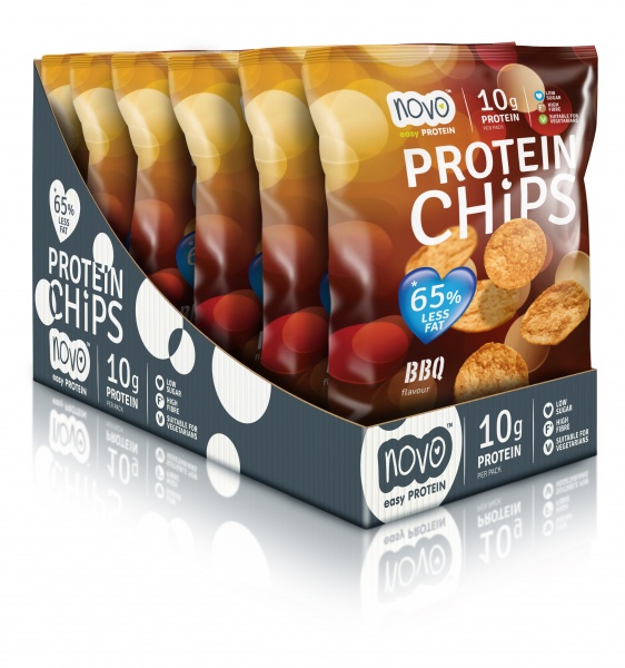 Novo Proteinchips BBQ 6x30g - pulver