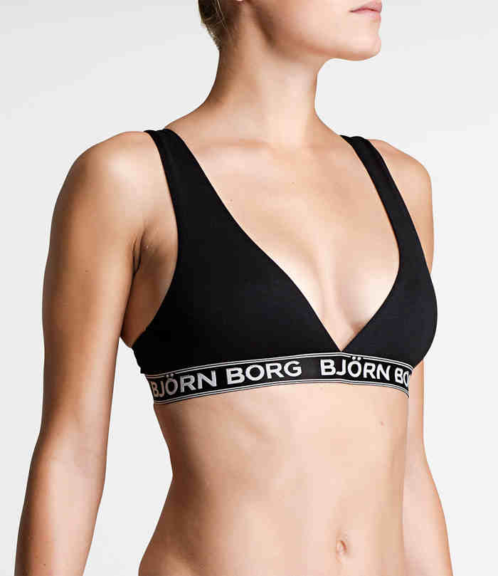 Björn Borg - Soft Top Iconic Stella, Black - M - sports bh