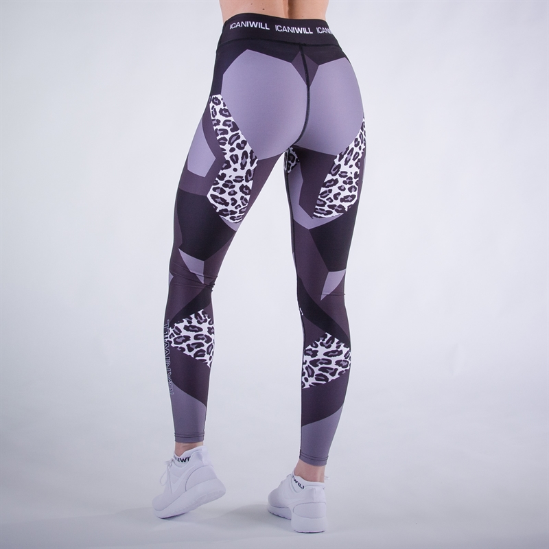 Icaniwill Black Grey Leo Tights Tights.no