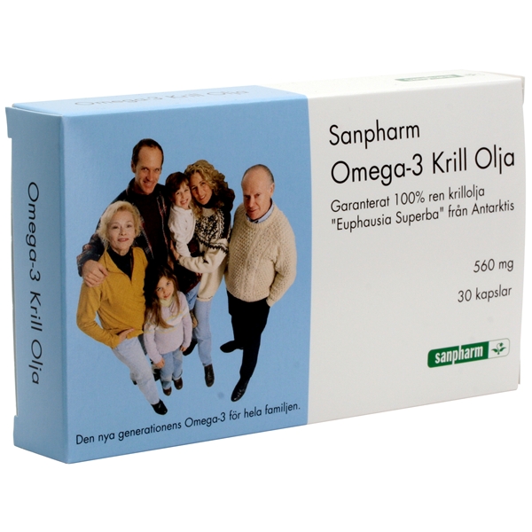 Sanpharm Krillolje 30x500mg - til