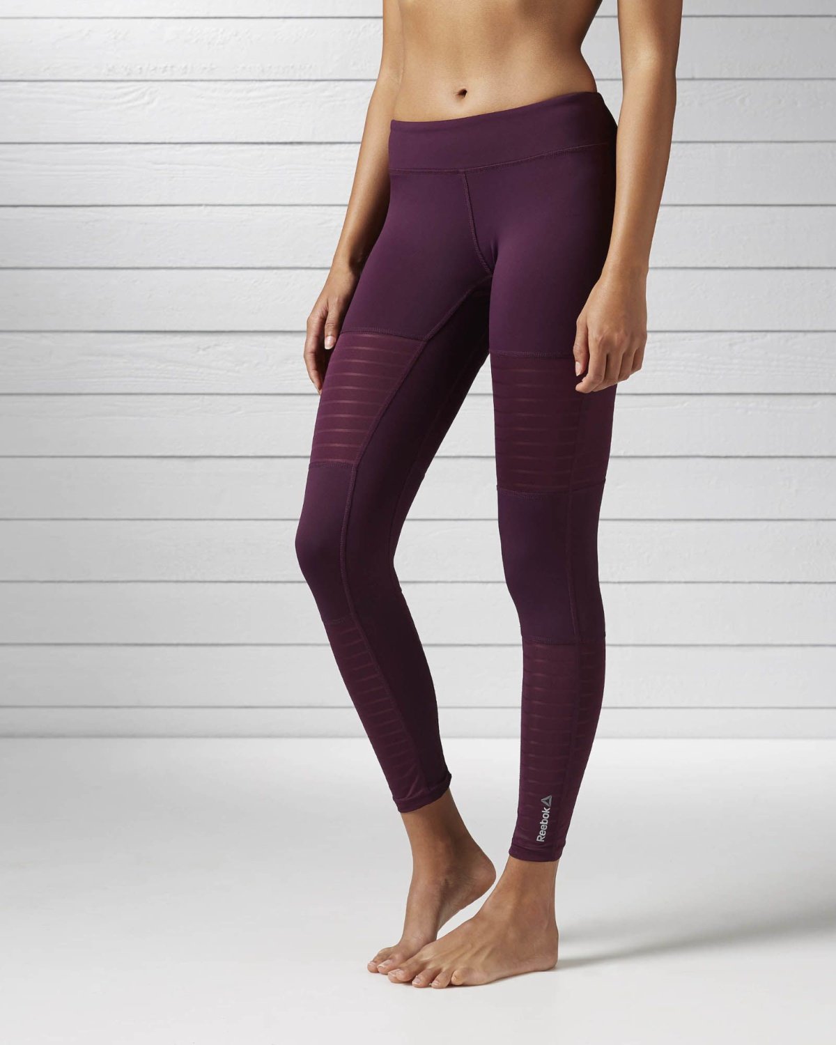 Reebok Dance Mesh Leggings Purple - S