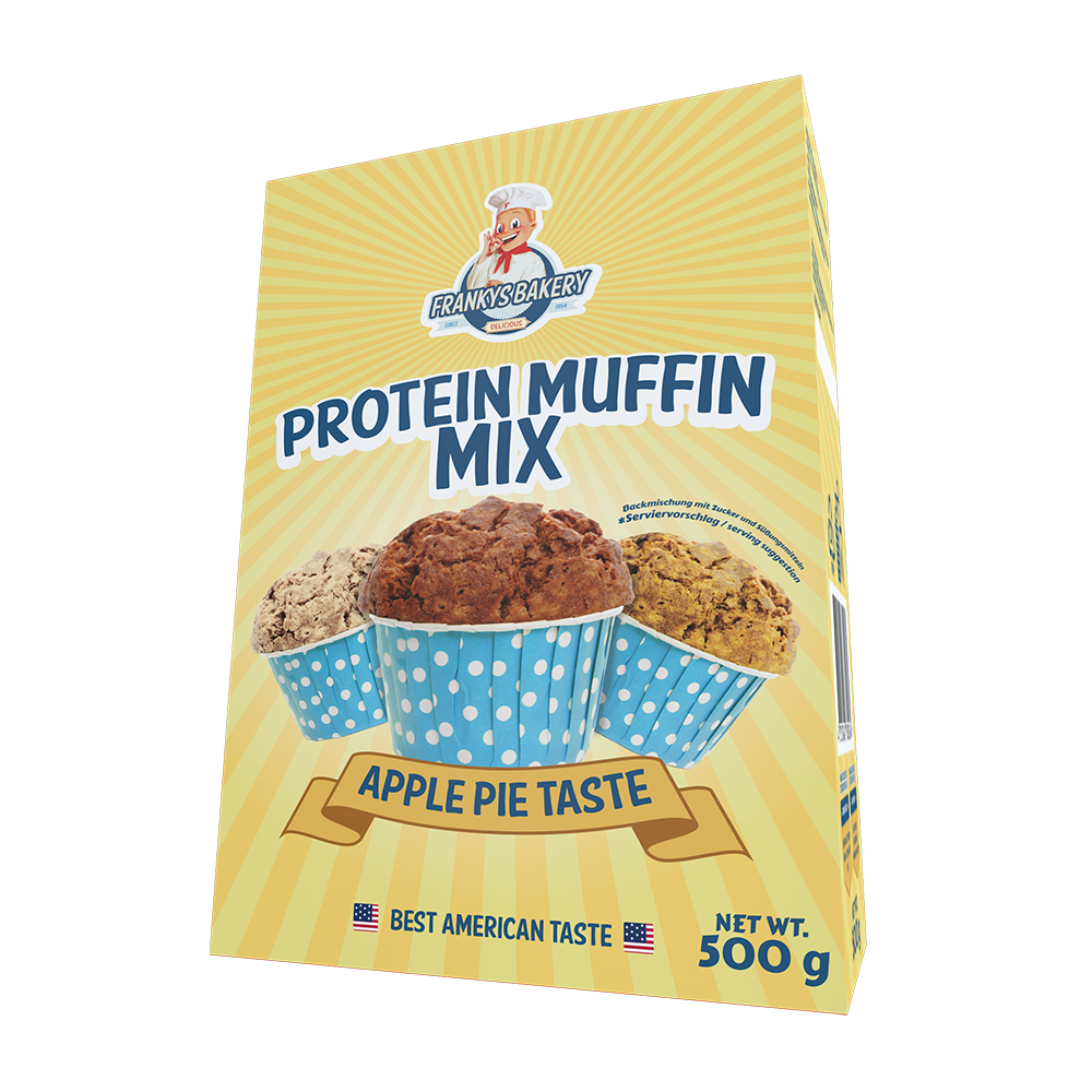 Franky's Bakery Proteinmuffins Apple Pie 500g - mørk sjokolade