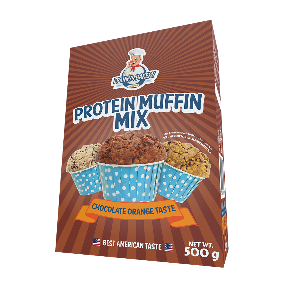 Franky's Bakery Proteinmuffins Chocolate Orange 500g - mørk sjokolade