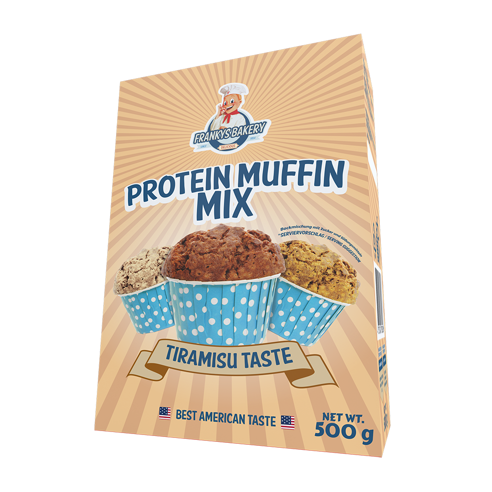 Franky's Bakery Proteinmuffins Tiramisu 500g - mørk sjokolade