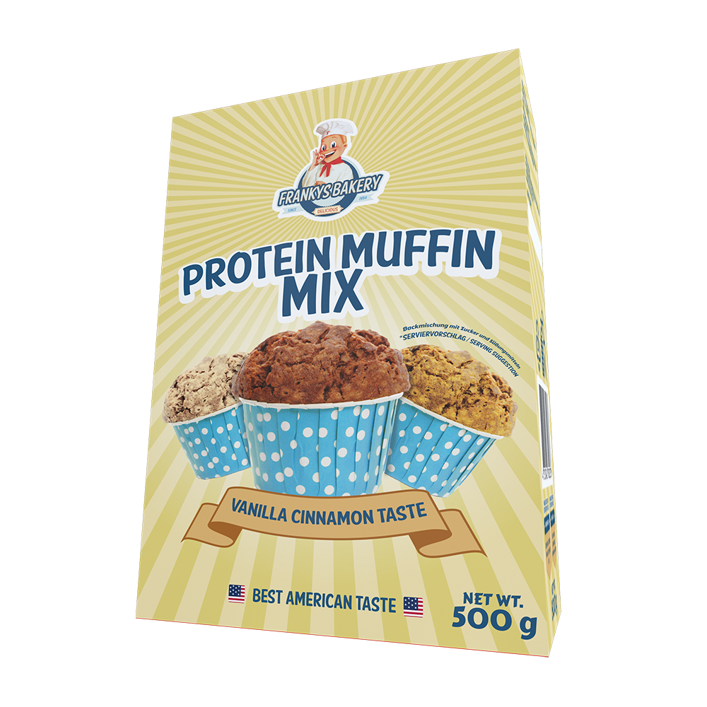 Franky's Bakery Proteinmuffins Vanilla Cinnamon 500g - mørk sjokolade