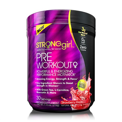 StrongGirl Pre-Workout 210g - Fruit Punch - vitamin for