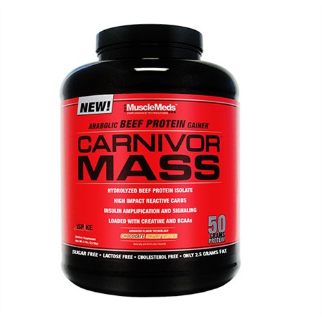MuscleMeds Carnivor Mass 2.72kg - Strawberry - weight gainer protein