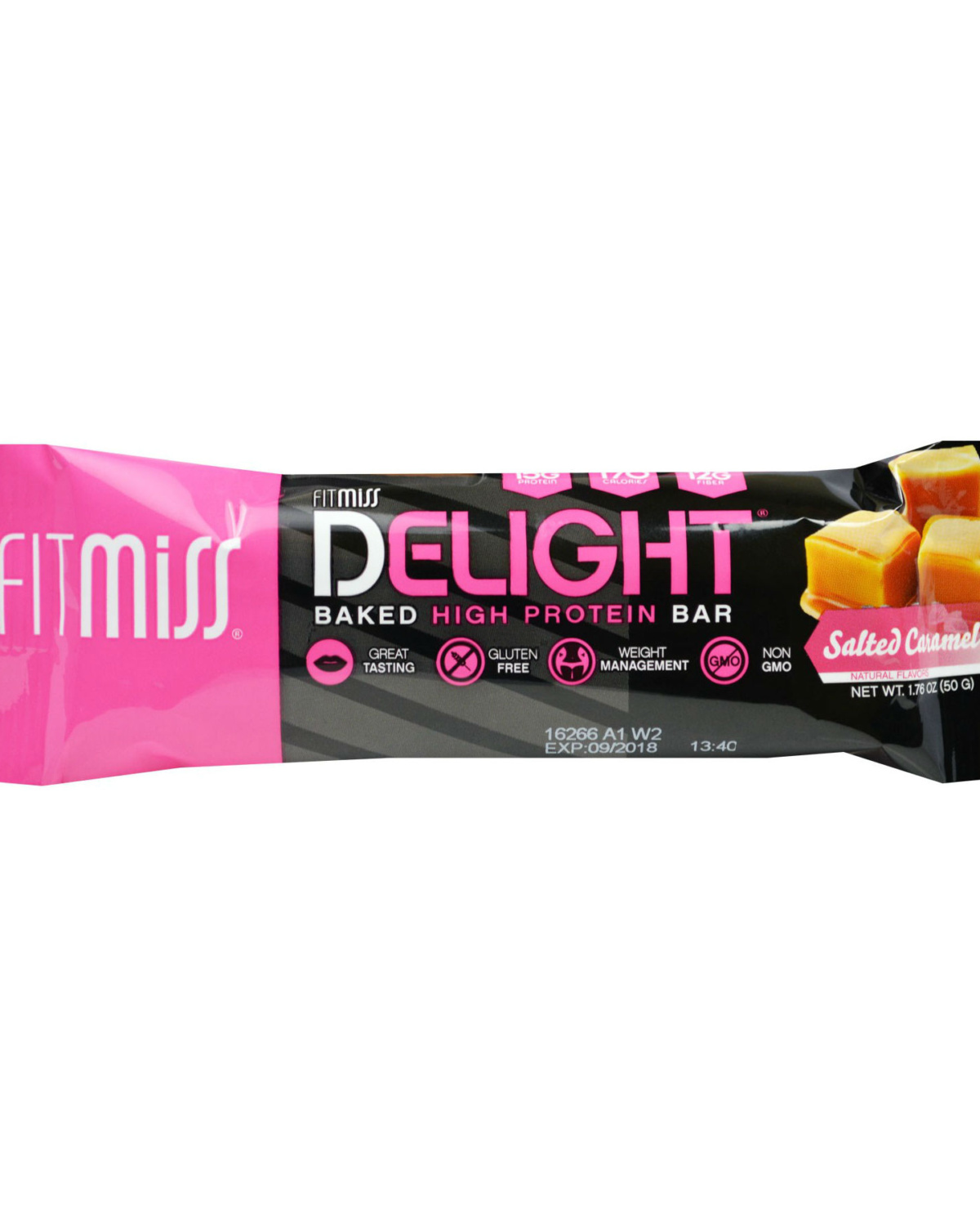 Fitmiss Delight Bars Salted Caramel 50g - protein for